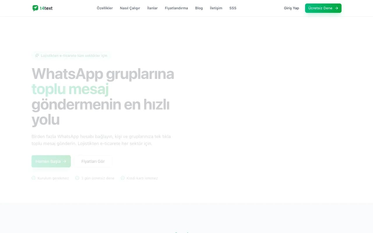 T4Text – Toplu Mesajlaşma Yazılımı ekran görüntüsü