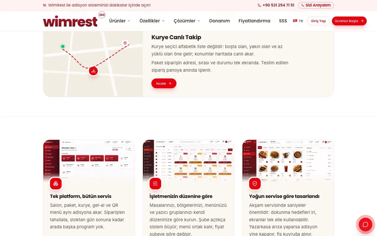 WimRest – Restoran Yazılımı ekran görüntüsü 2